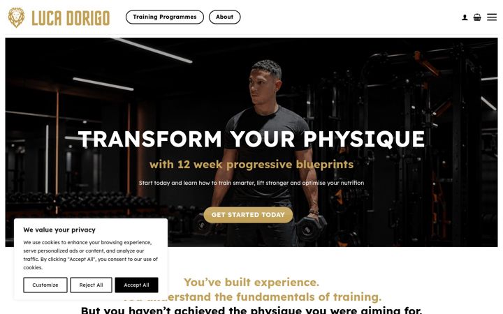 Screenshot of lucadofficial.com