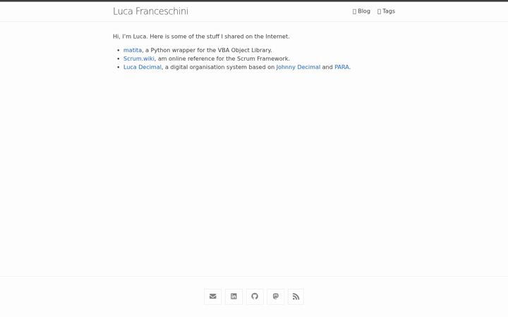 Screenshot of lucaf.eu