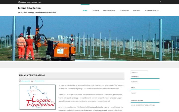 Screenshot of lucanatrivellazioni.com