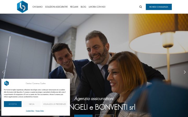 Screenshot of lucangelibonventi.it