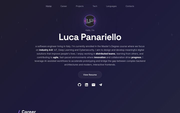 Screenshot of lucapanariello.altervista.org