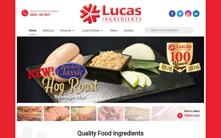 Screenshot of lucas-ingredients.co.uk