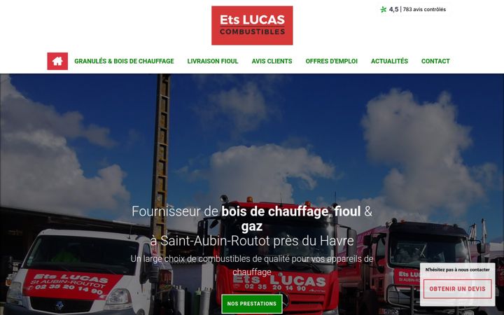 Screenshot of lucascombustibles-avis.fr