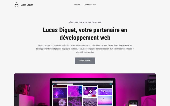 Screenshot of lucasdiguet.fr