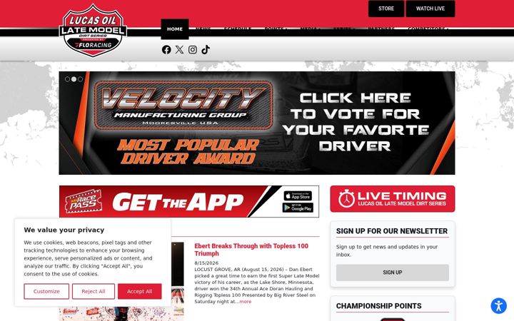 Screenshot of lucasdirt.com