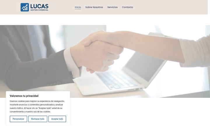 Screenshot of lucasgestioncomercial.es