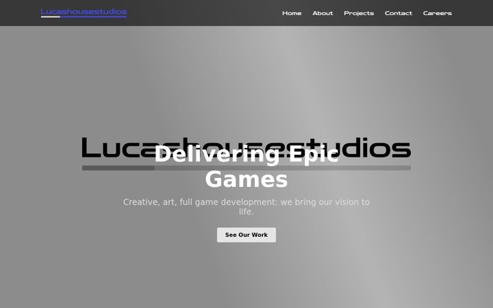 Screenshot of lucashousestudios.co.uk