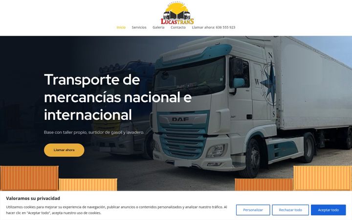 Screenshot of lucastrans.es