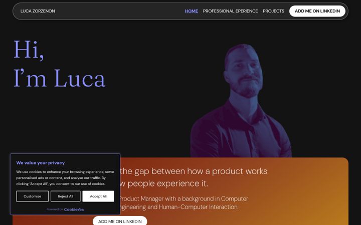 Screenshot of lucazorzenon.com