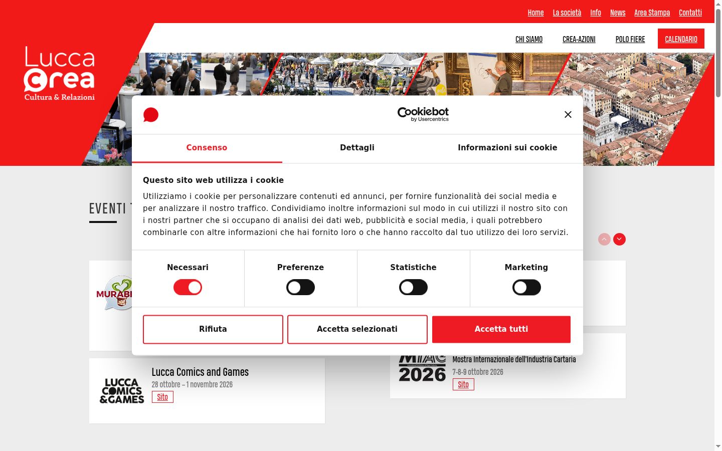 Captură de ecran a bannerului de consimțământ afișat înainte de orice interacțiune