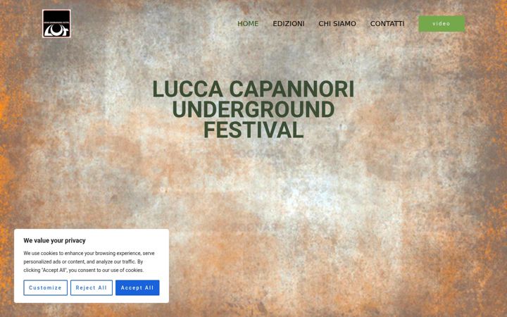 Screenshot of luccaundergroundfestival.it