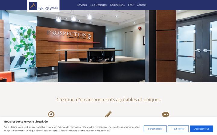 Screenshot of lucdesloges.com