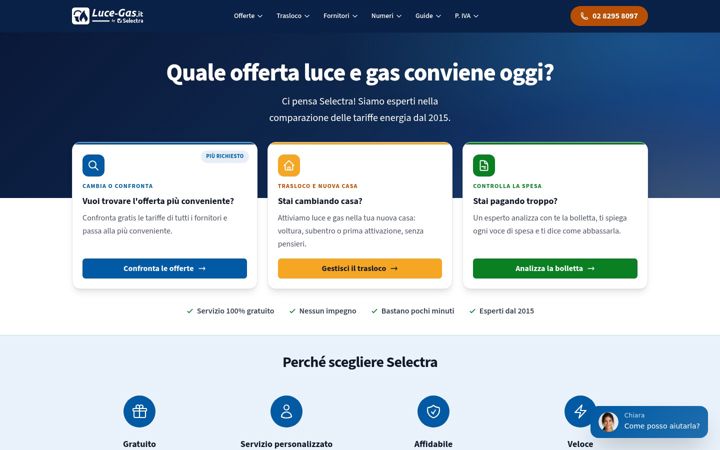 Captură de ecran a luce-gas.it