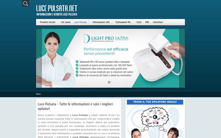 Screenshot of luce-pulsata.net