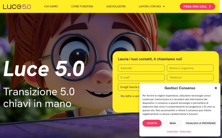 Screenshot of luce50.it