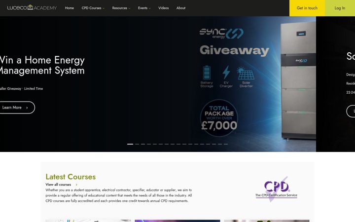 Screenshot of luceco-academy.com