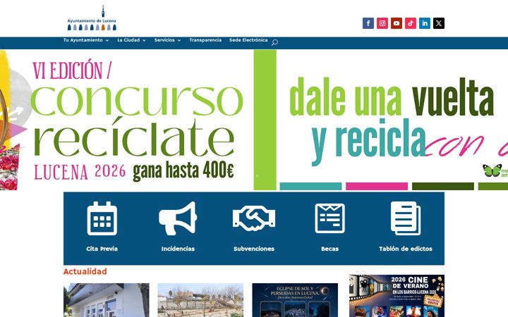 Screenshot of lucena.es
