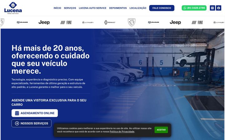 Screenshot of lucenaautoservice.com.br
