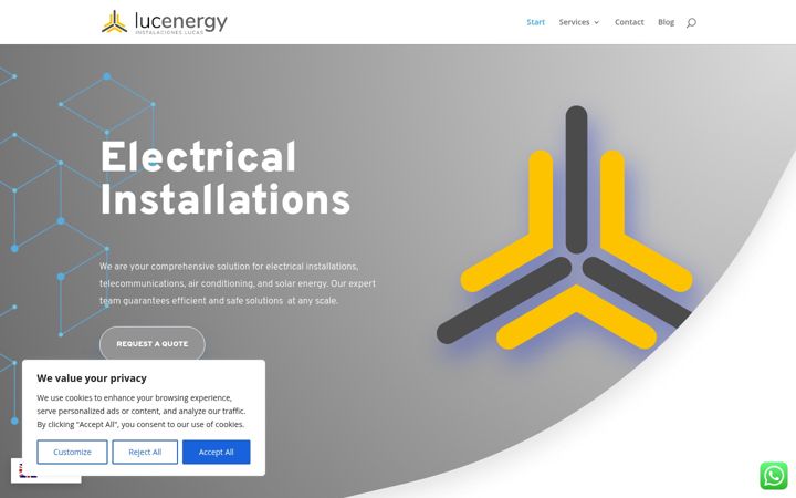 Screenshot of lucenergy.es