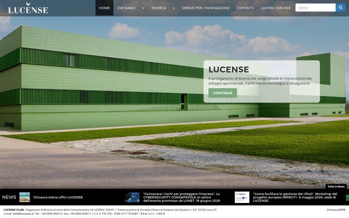 Screenshot of lucense.it