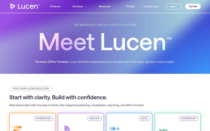 Screenshot of lucensoftware.com