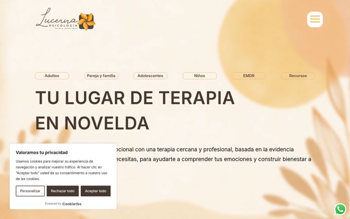 Screenshot of lucernapsicologia.com