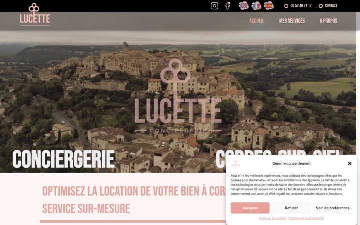 Screenshot of lucette-conciergerie.com