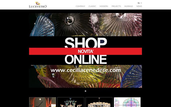 Screenshot of lucevetro.com