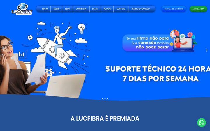 Captură de ecran a lucfibra.com.br