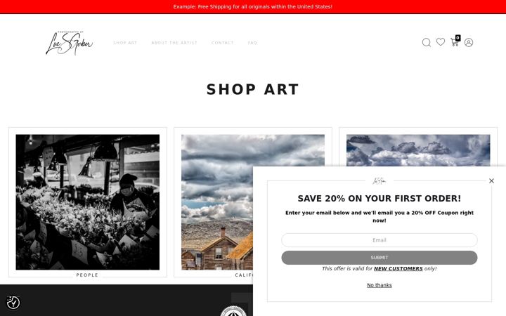 Screenshot of lucgerberphotography.com