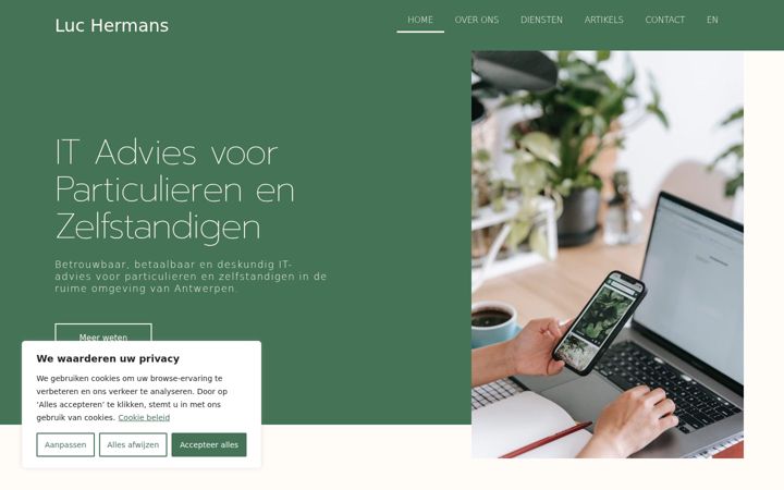 Screenshot of luchermans.be