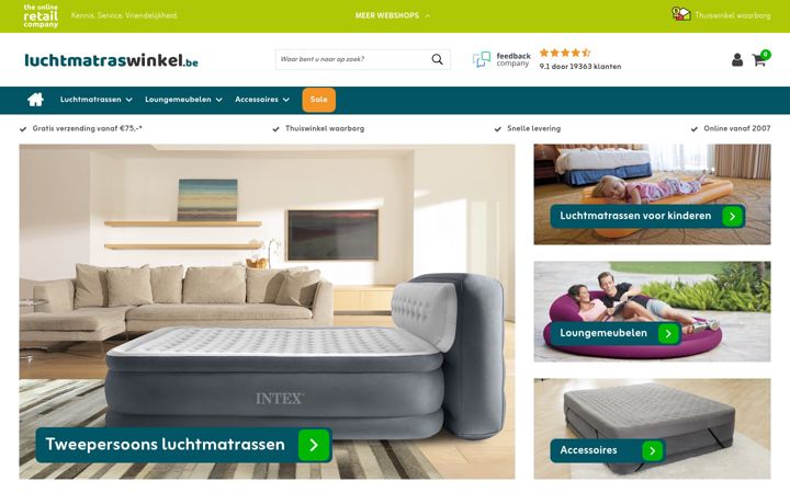 Screenshot of luchtmatraswinkel.be
