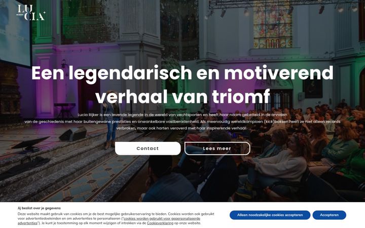 Screenshot of lucia-rijker.nl