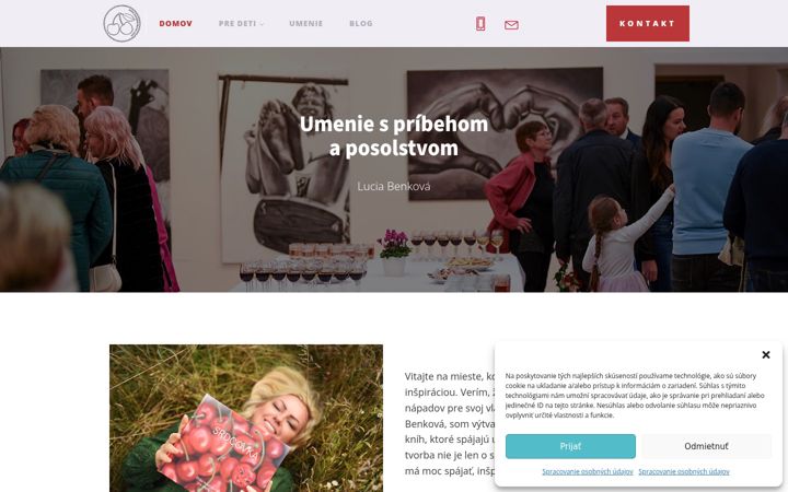 Screenshot of luciabenkova.com