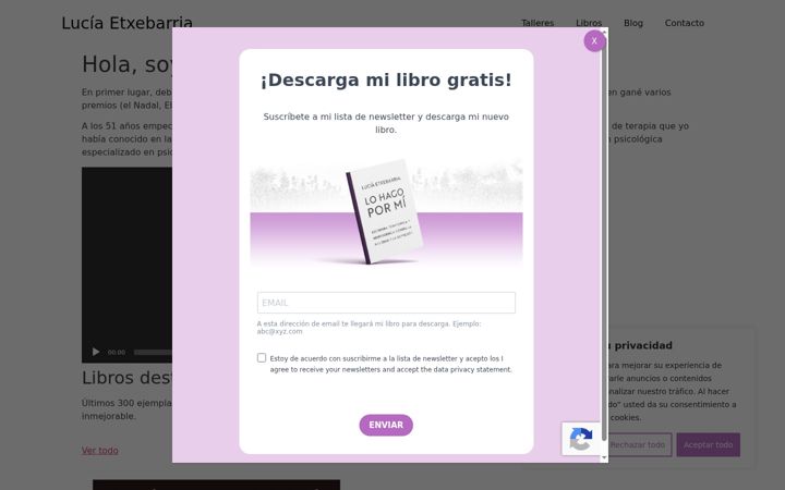 Screenshot of luciaetxebarria.net