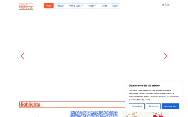 Screenshot of luciafestival.org