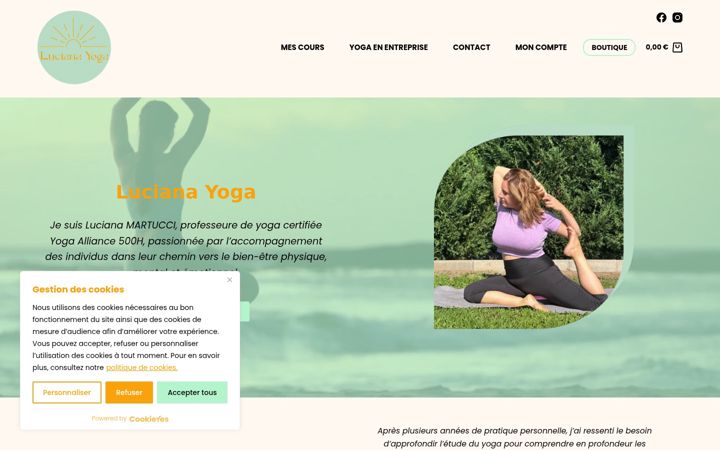 Screenshot of lucianayoga.net