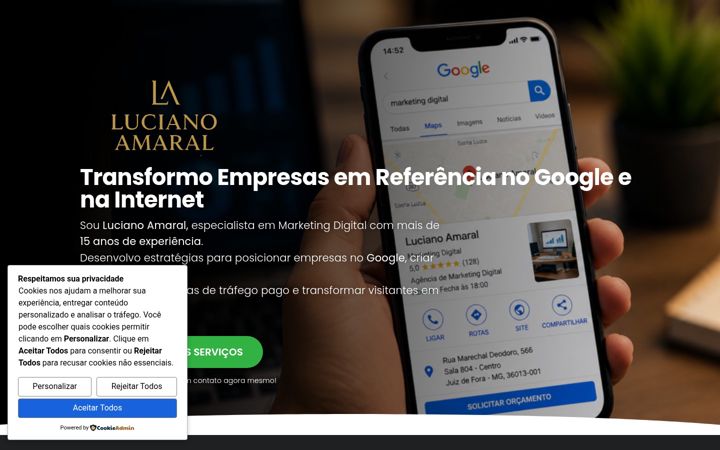 Screenshot of lucianoamaralvieira.com.br
