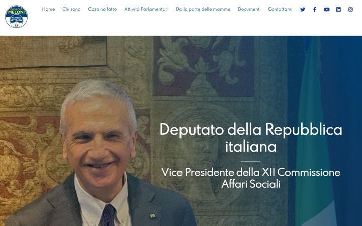 Screenshot stránky lucianociocchetti.it