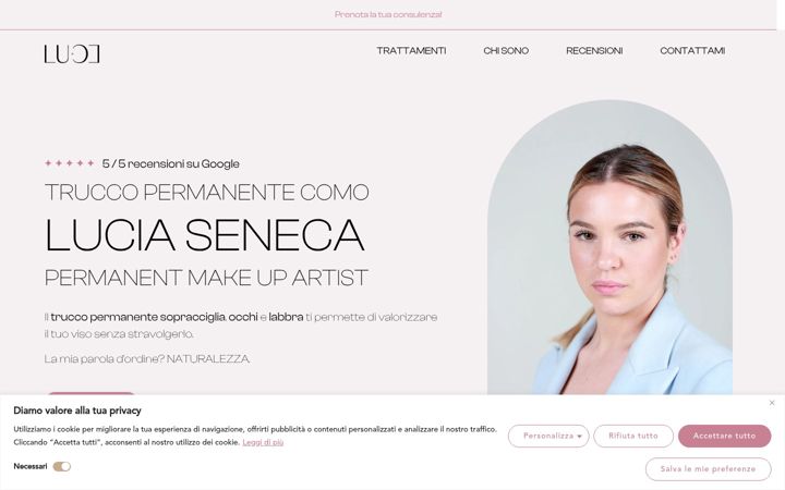 Screenshot of luciaseneca.it