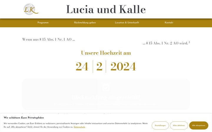 Screenshot of luciaundkalle.de