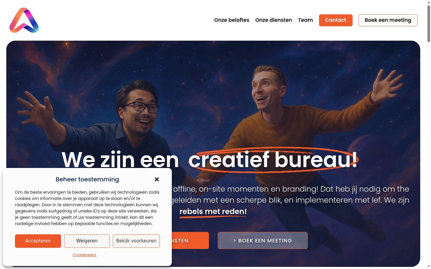 Sutikimo reklamjuostės, rodytos prieš bet kokią sąveiką, ekrano kopija