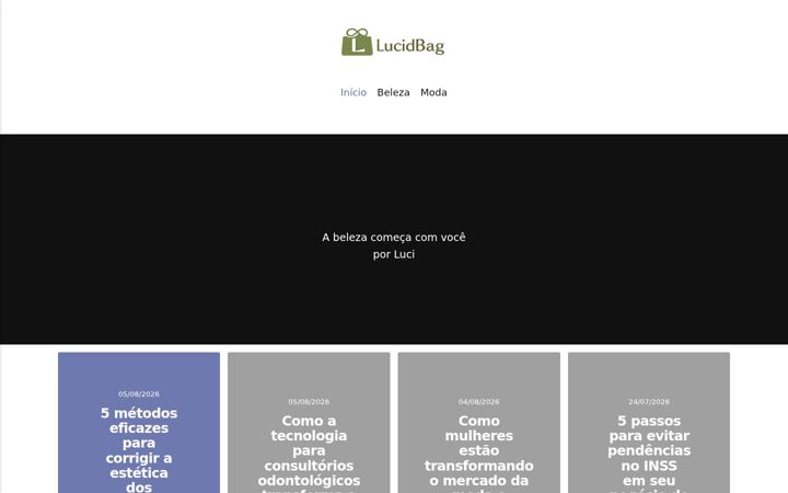 Screenshot of lucidbag.com.br