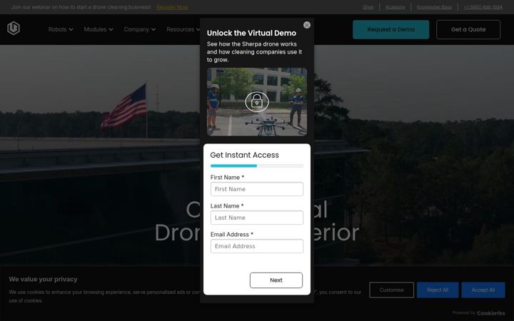 Screenshot of lucidbots.com