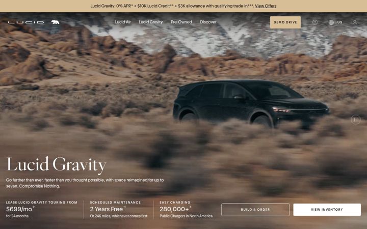 Kuvakaappaus sivustosta lucidgroup.com