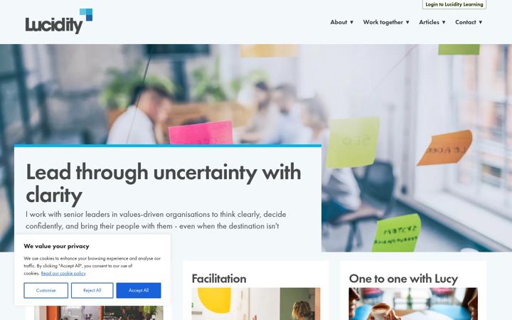 Screenshot of lucidity.org.uk