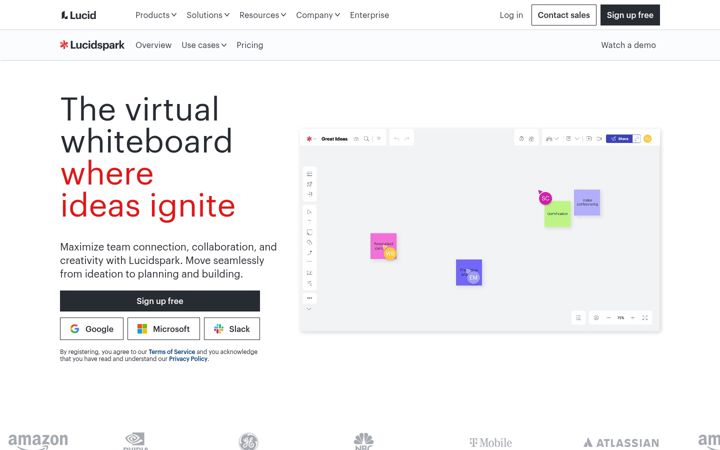 Screenshot of lucidspark.com