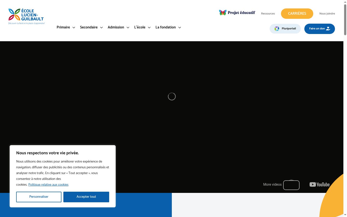 Screenshot del banner di consenso mostrato prima di qualsiasi interazione