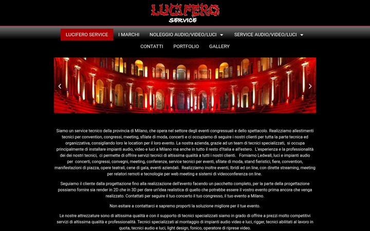 Screenshot of luciferoservice.it