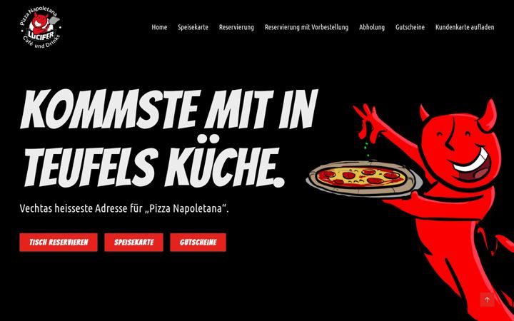 Screenshot of luciferpizza.de